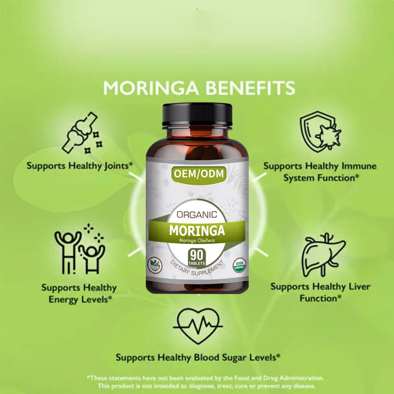 OEM Groothandel 1500 mg kruidengroot capsule Moringa Oleifera tabletten voor vetverbranding