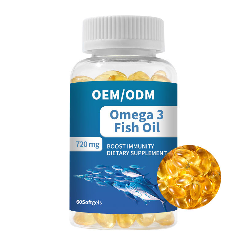 Vistraan Omega 3 Softgels-Capsulesvitamine E DHA EPA voor Hart Brain Joint Health