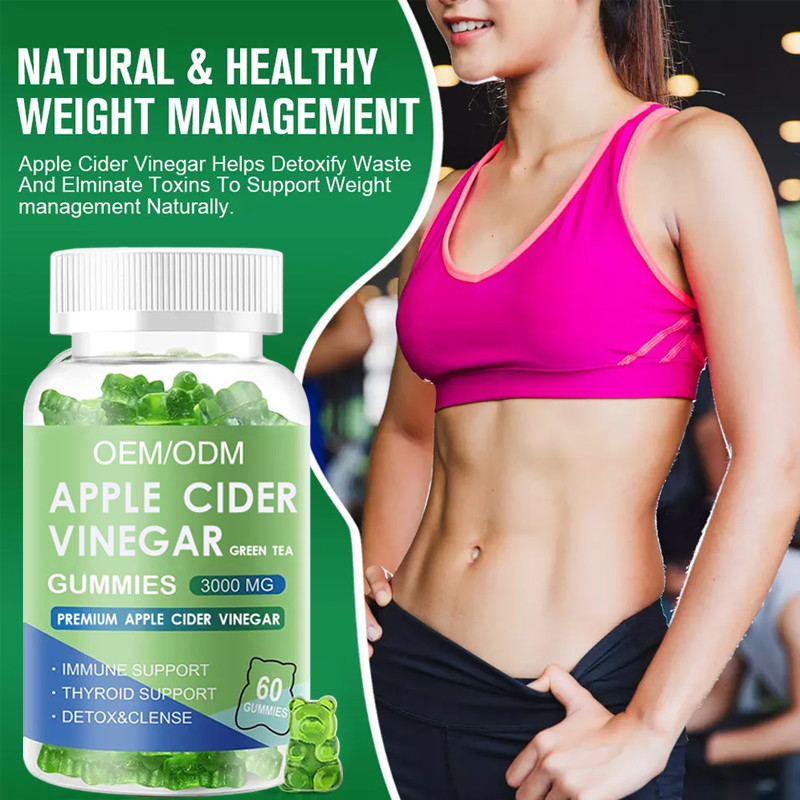Oem Apple Cider Gummies Veganistisch Biologisch Keto Bhb Slank Gewichtsverlies Apple Cider Azijn Snoep