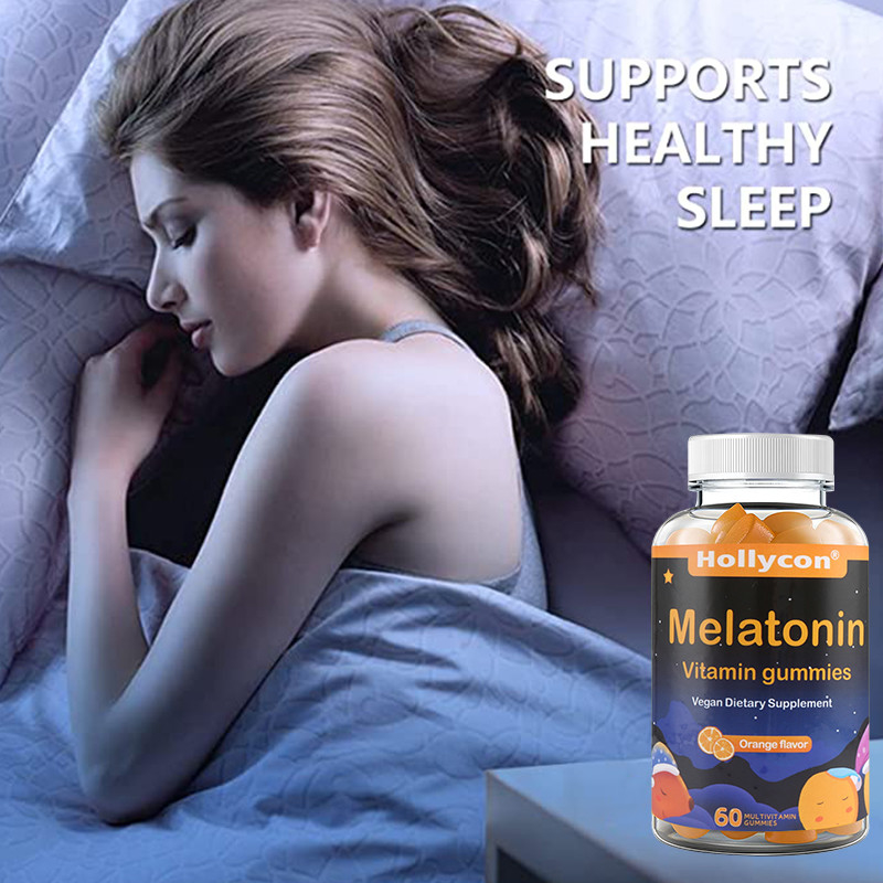 COA-Supplementenoem de Steunslaap ontspant de Oranje Vitamine Gummies van Aromamelatonin