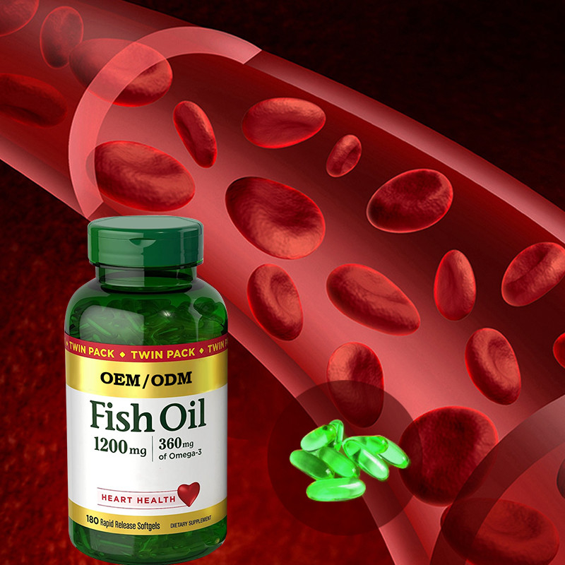 1200Mg de vistraan steunt Hartgezondheid met Omega 3 de Versie Softgels van EPA DHA