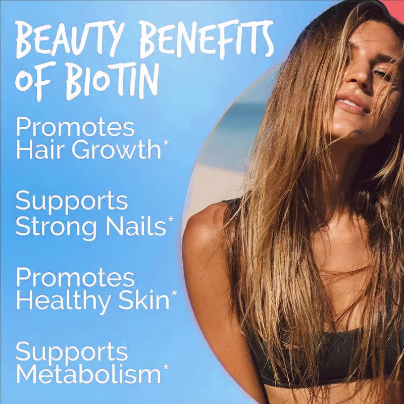 OEM Skincare het Haarhuid en Spijkershernieuwde groei 10000 Mcg Softgels 100 van Gummies van de Biotinevitamine Telling