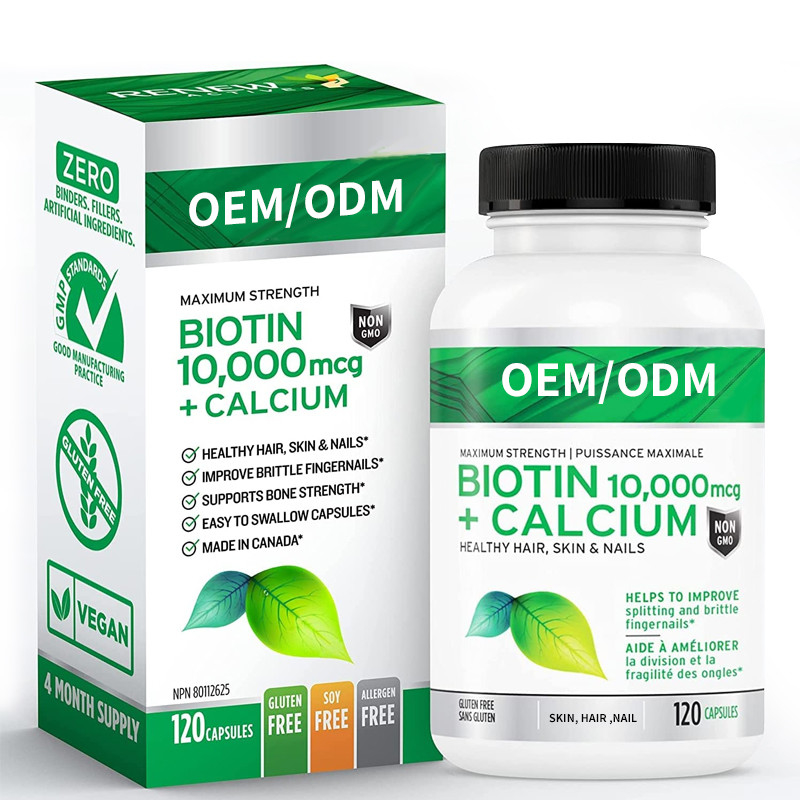 Supplement van de calcium10000mcg verbindt het Machtige Biotine voor Gezonde de Spijkers Sterkere Beenderen van de Haarhuid Tanden