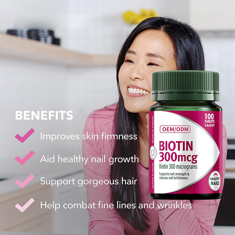 COA-de Biotinevitamine Gummies 300mcg handhaaft Gezonde Spijkershulp in Analyse van Dieetvet 100Pcs