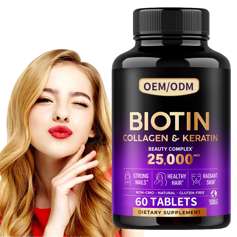 25000 Mcg-van het de Pillenhaar van de Biotinevitamine de Huidspijkers voor de tabletten van het de Gezondheids60pcs feme haar van Vrouwen