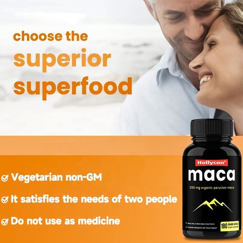 HACCP-Supplementenoem de Wortelcapsules van Maca van de Verhogingsenergie Organische voor Mannen Vrouwen