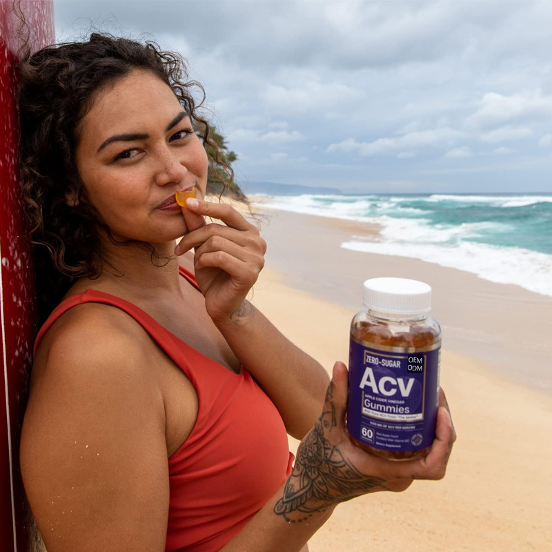 ODM Organische ACV Gummies van het Verliesapple van het Steungewicht de Ciderazijn B12 500mg