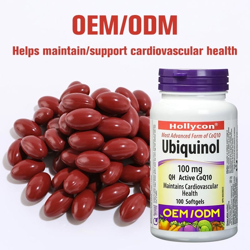 OEM van de de Steun Cardiovasculaire Gezondheid C Ubiquinol van het Gezondheidszorgsupplement Coenzyme Q10 Softgel Capsules voor Gezond Hart Q10