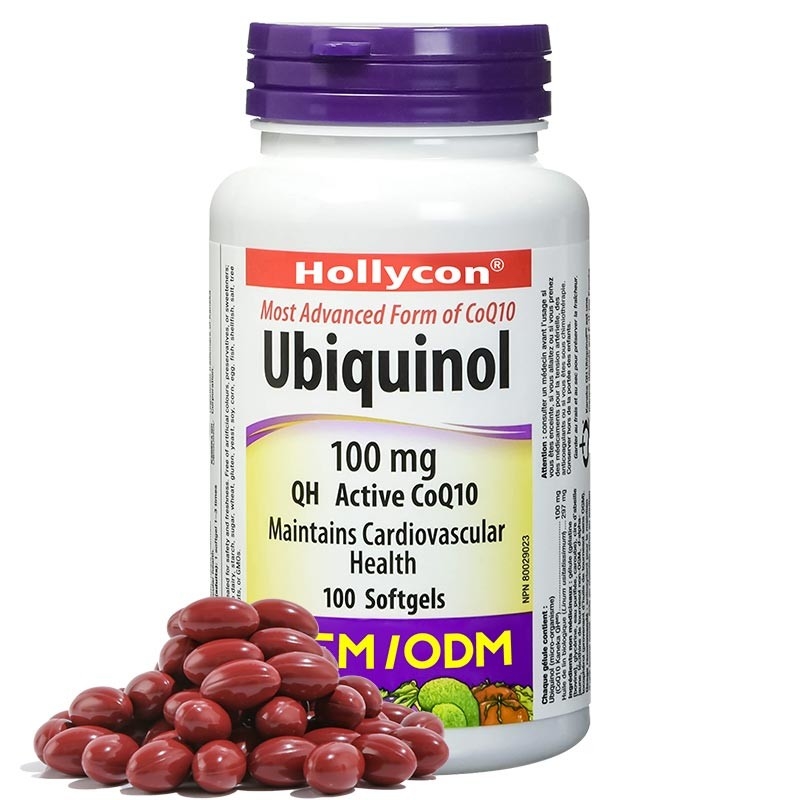 OEM van de de Steun Cardiovasculaire Gezondheid C Ubiquinol van het Gezondheidszorgsupplement Coenzyme Q10 Softgel Capsules voor Gezond Hart Q10