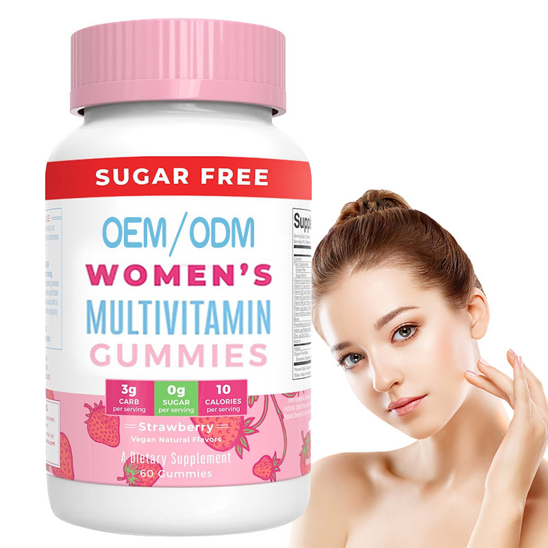 De Vitaminen van Multivitamin van immune Steun Dagelijkse Vrouwen met de Organische Kleverige Huid en de Spijker van het Ingrediëntenhaar