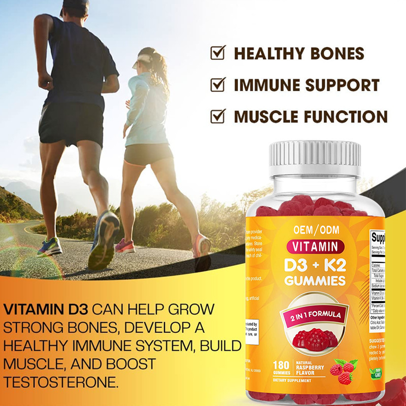 COA-Supplementenoem Calcium met de Gezondheids Immune Steun Gummies van het Vitamined3 K2 Been