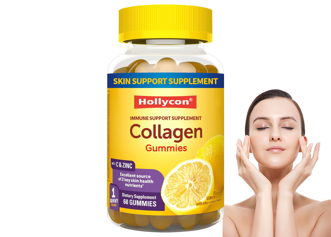 COA Collageen Gummies Met Vitamine C Zink Biotine 60PCS Voor huidgezondheid Immuunsupplement