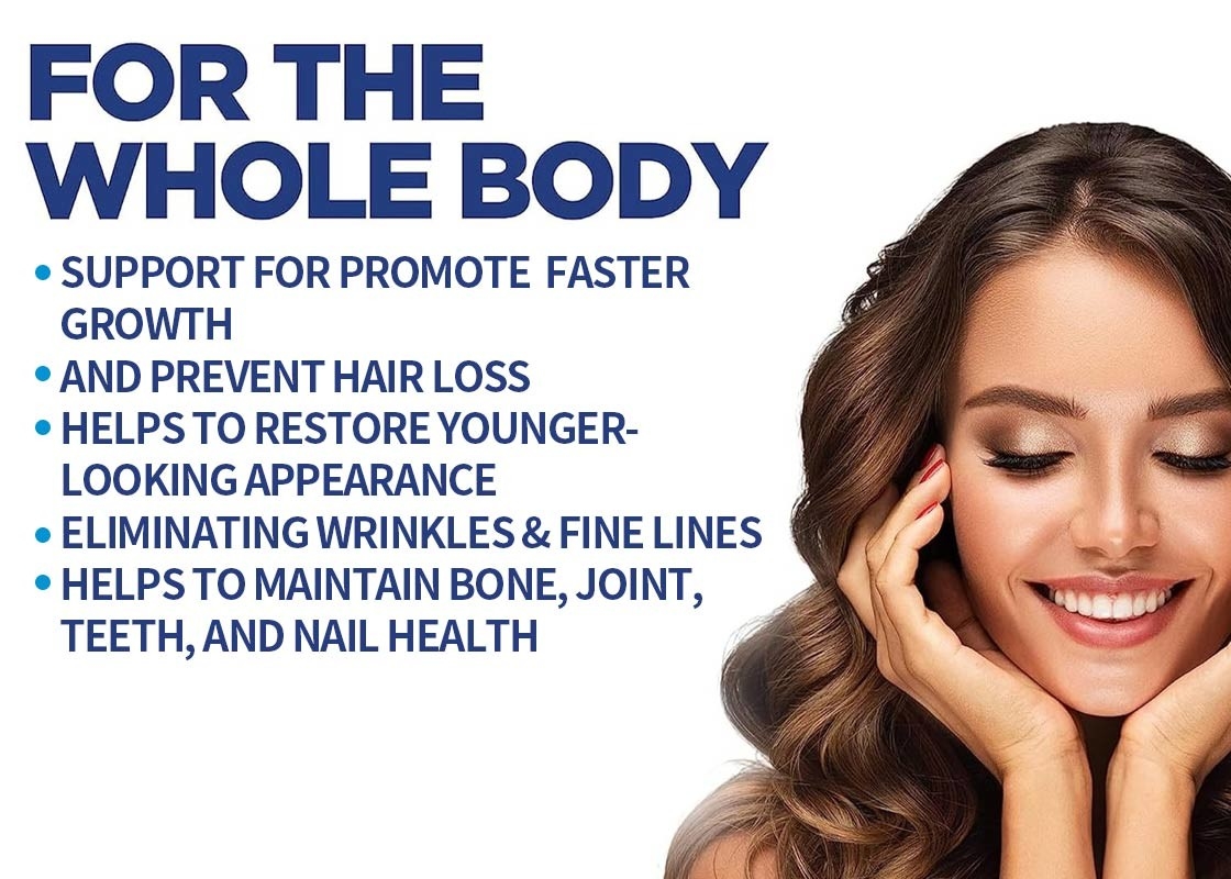60PCS Biotine Keratine En Collageen Capsules Helpt Bij Het Bewaren Van Botgewrichten Tanden En Nagel Gezondheid Haargroei Supplement