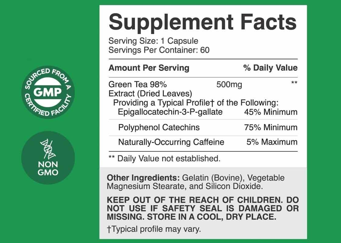 60pcs groene thee extract capsules ondersteuning voor verhoogde thermogenese gewichtsverlies pillen