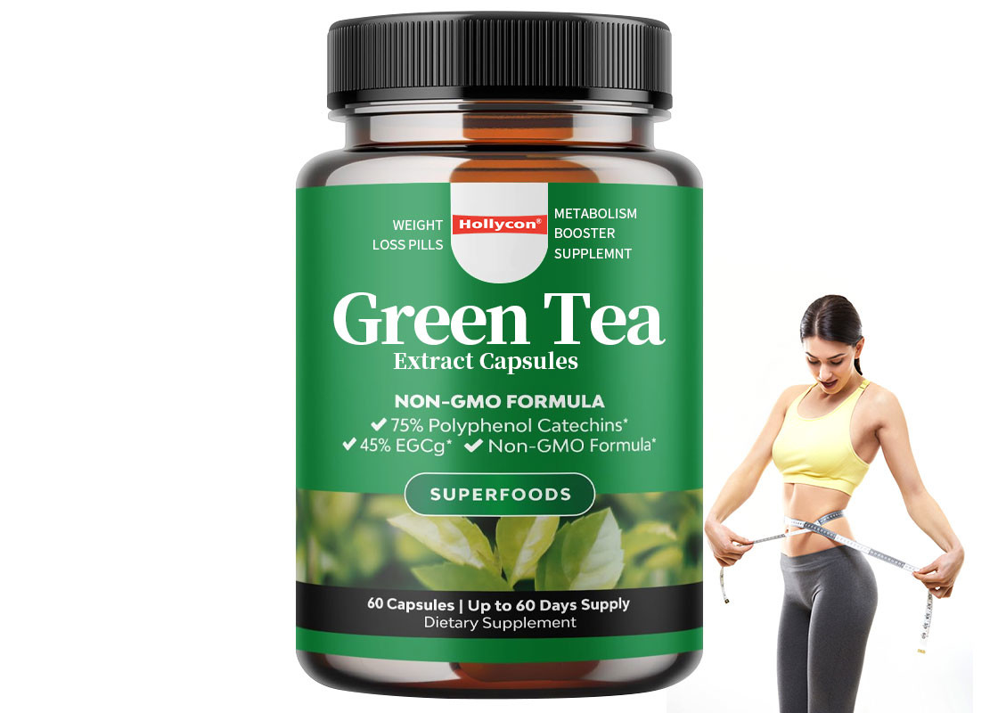 60pcs groene thee extract capsules ondersteuning voor verhoogde thermogenese gewichtsverlies pillen