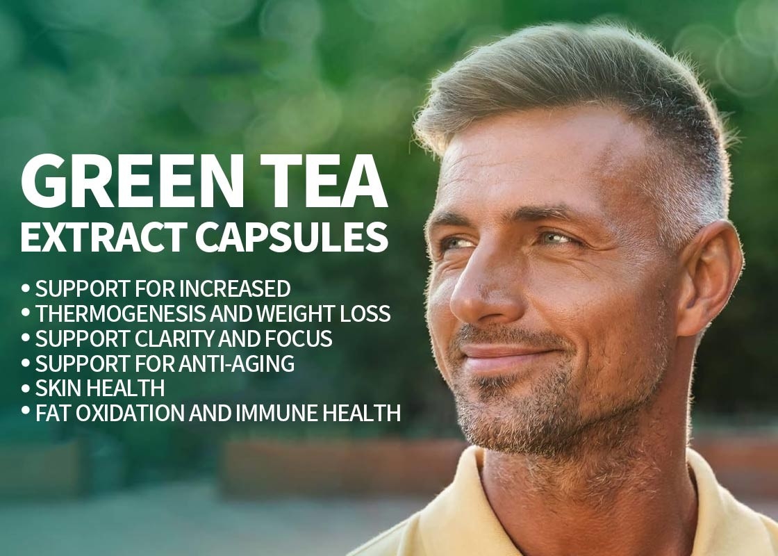 60pcs groene thee extract capsules ondersteuning voor verhoogde thermogenese gewichtsverlies pillen