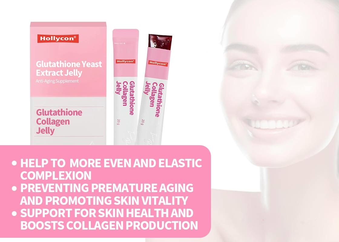 ODM Glutathion Collageen Gele Ondersteuning voor huidgezondheid Anti-aging Supplement Glutathion Gist Extract Gele