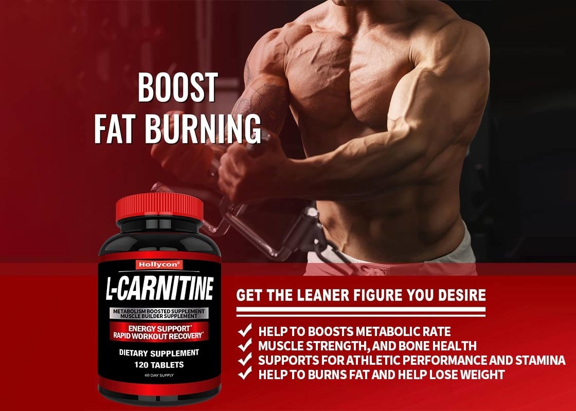 Voedingsmiddelen L-carnitine tablet helpt bij het verhogen van de stofwisseling spierkracht spierbouwer supplement
