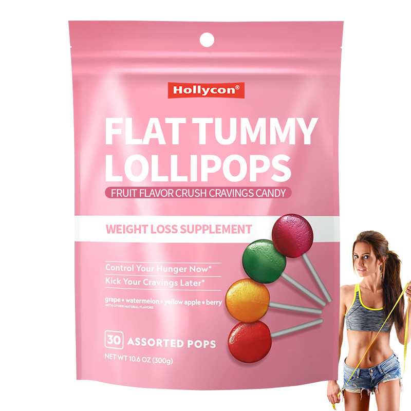 Private label Fruit Flavor Crush Cravings Candy Flat Belly Lollipops Gewichtsverlies Supplement