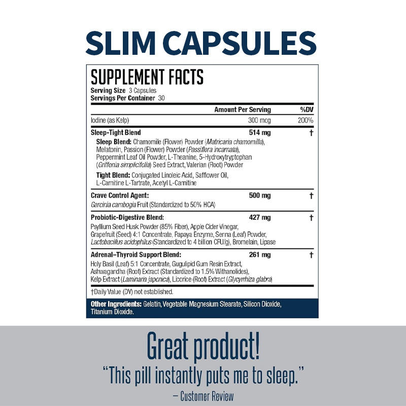 OEM Maximale vetverlies supplement ondersteuning door middel van eetlust controle, rustgevende slaap, spijsvertering gezondheid Slim capsules