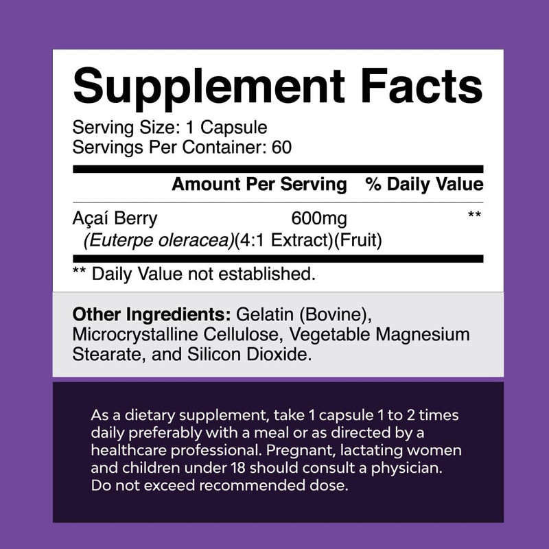 OEM Vitaminen Mineralen Antioxidant Formule Acai Berry Antioxidant Ondersteuning Gewichtsverlies Supplement Voor Vrouwen En Mannen