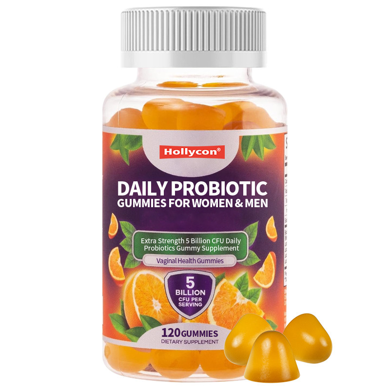OEM dagelijkse probiotische gummies voor vrouwen en mannen extra kracht 5 miljard CFU dagelijkse probiotica gummi supplement