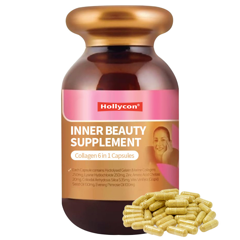 OEM Private Label Inner Beauty Supplement Collageen 6 in 1 capsules Huid gezond supplement