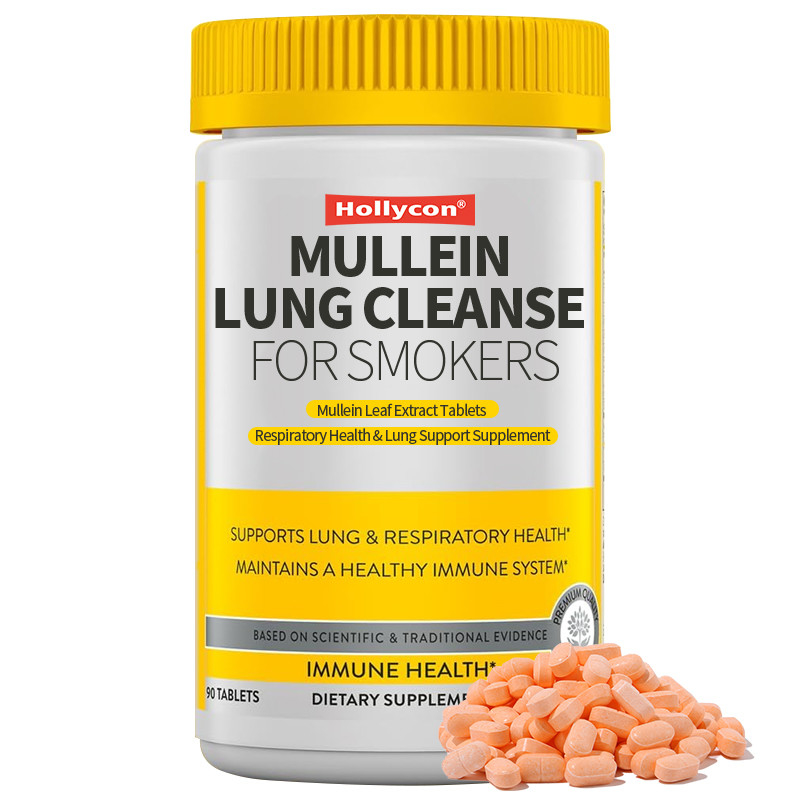 Mullen longreiniger voor rokers Mullen blad extract tabletten Respiratoire gezondheid & longondersteunend supplement
