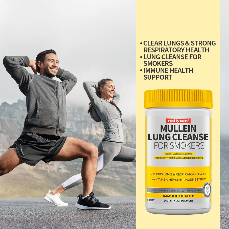 Mullen longreiniger voor rokers Mullen blad extract tabletten Respiratoire gezondheid & longondersteunend supplement