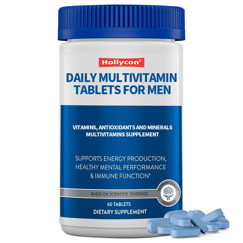 Privé label dagelijkse multivitamine tabletten voor mannen vitaminen, antioxidanten en mineralen voor mannen 50+ multivitamine supplement