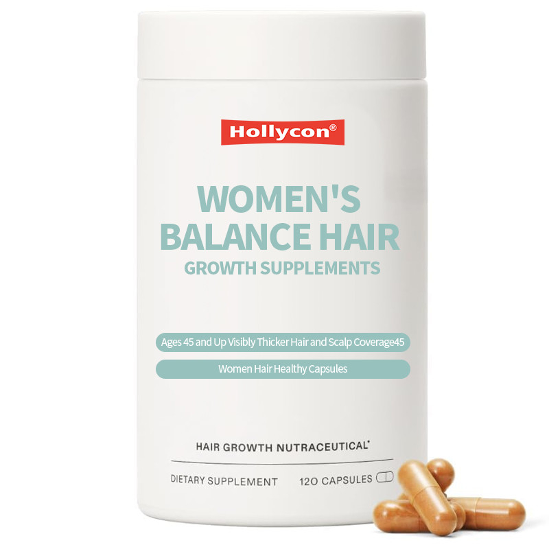 Privélabel Vrouwenbalans Haargroeisupplementen 45 jaar en ouder Zichtbaar dikker haar en hoofdhuid Dekking Vrouwen haar