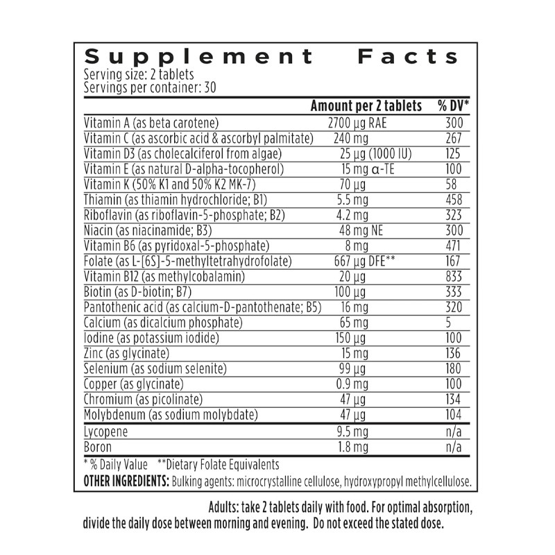 Gepersonaliseerde geavanceerde multivitamine voor mannen gemethyleerde B-vitaminen MTHFR supplement dagelijks veganistische vitaminen en mineralen tabletten