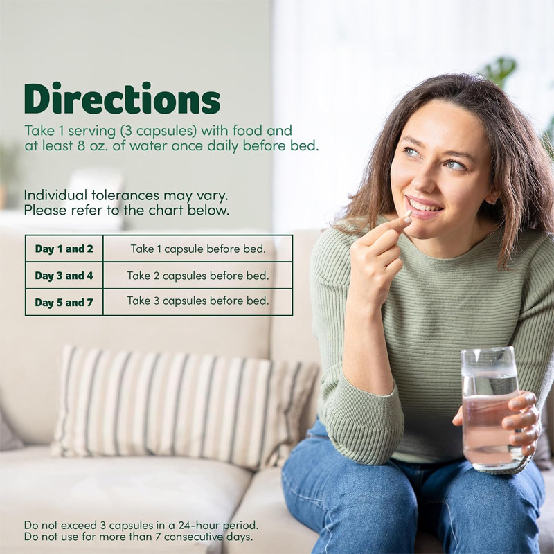 7-daagse ontgiftingsreiniging capsules met Senna blad vitamine C spijsverteringsenzymen probiotica acai bessen capsules