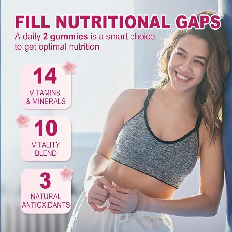 OEM & ODM Support Gummy Natuurlijke ingrediënten voor vrouwen Multivitamine suikervrije gummies