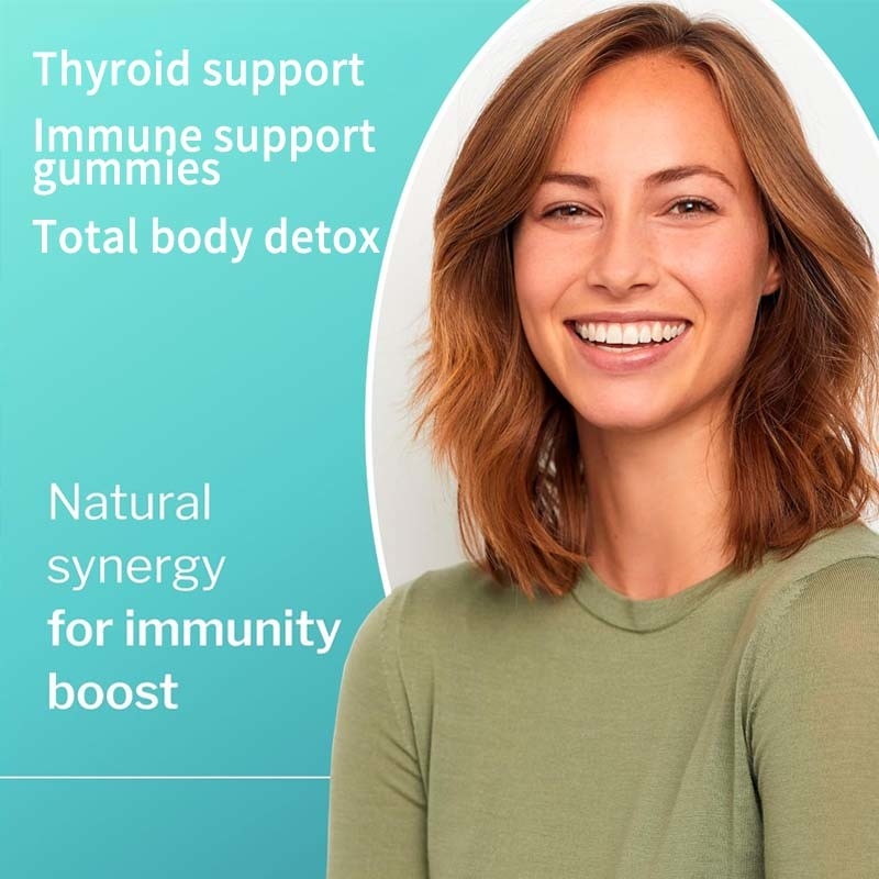 OEM-ondersteuning Darmgezondheid Immuunenergie Detox Schildklier voor vrouwen Mannen Zee-moos Gummies