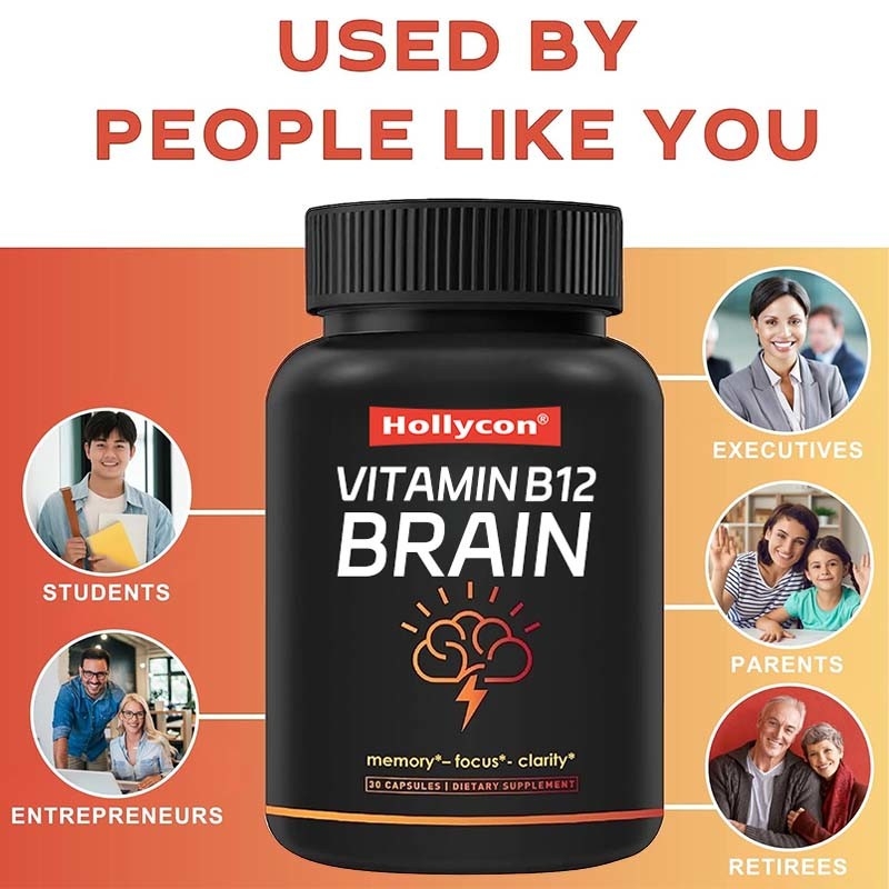 OEM-ondersteuning vitale vitaminen hersensupplementen voor het geheugen vitamine B12 hersencapsules