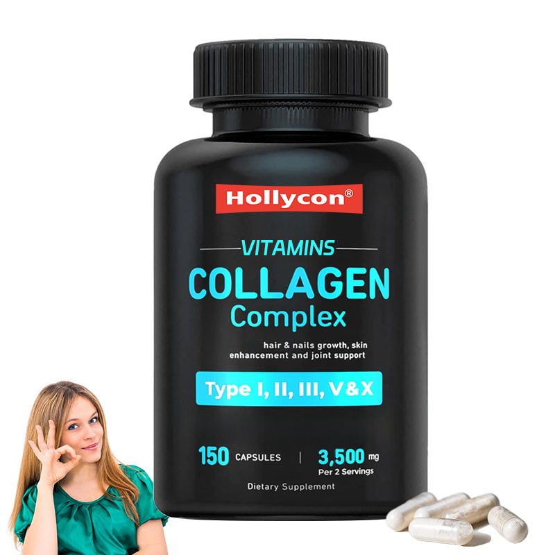 OEM-ondersteuning Collageen voor vrouwen Mannen Multi Collageen Pillen Vitaminen Collageen capsules