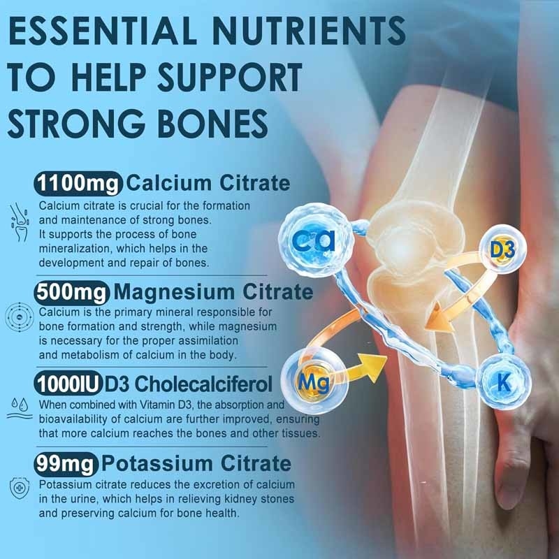 OEM Ondersteuning Beenderen Spier Immuunziekte Vitamine D3 voor volwassenen Calciumcitraat Gummies