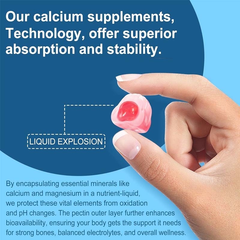 OEM Ondersteuning Beenderen Spier Immuunziekte Vitamine D3 voor volwassenen Calciumcitraat Gummies