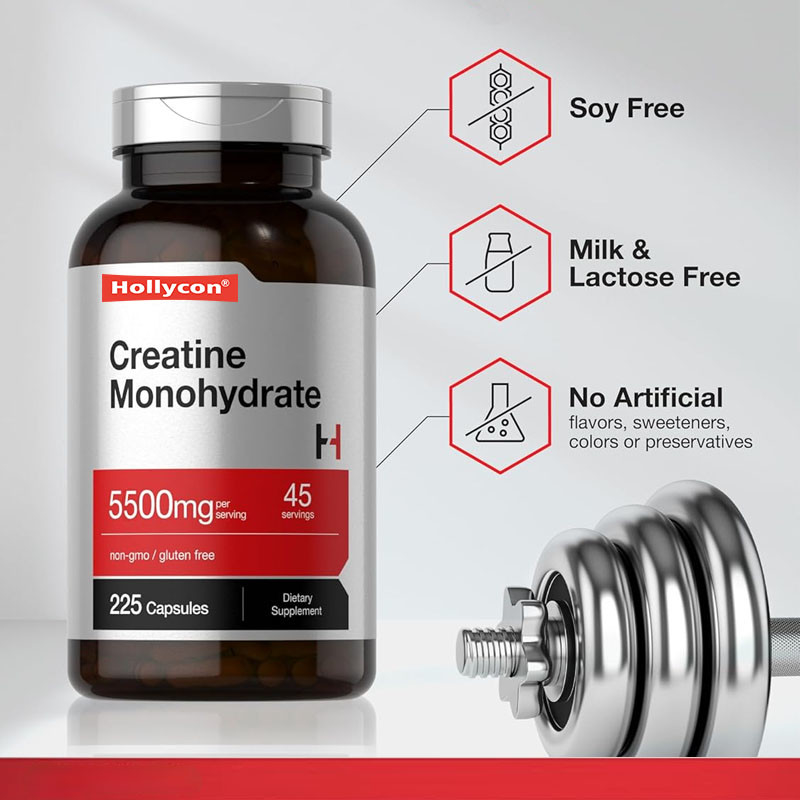 OEM Niet-GGO-glutenvrije energie-ondersteuning voor volwassenen Creatine monohydraat capsule