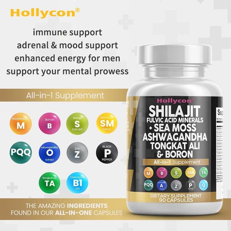 OEM Ashwagandha Tongkat Ali Boron Magnesium Voor Mannen Fulvischzuur Shilajit Capsules