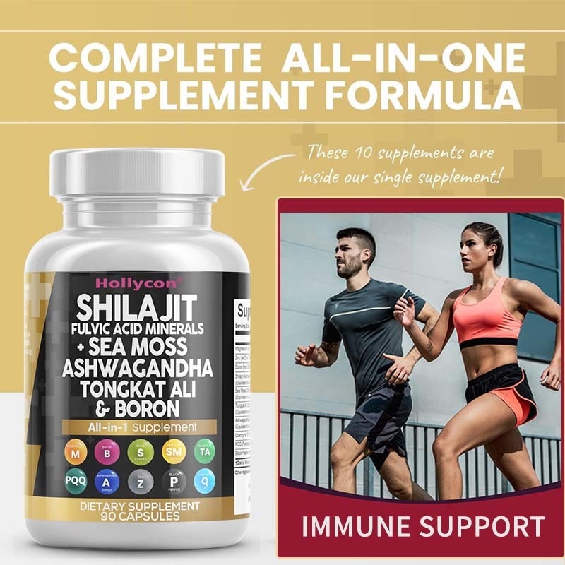 OEM Ashwagandha Tongkat Ali Boron Magnesium Voor Mannen Fulvischzuur Shilajit Capsules