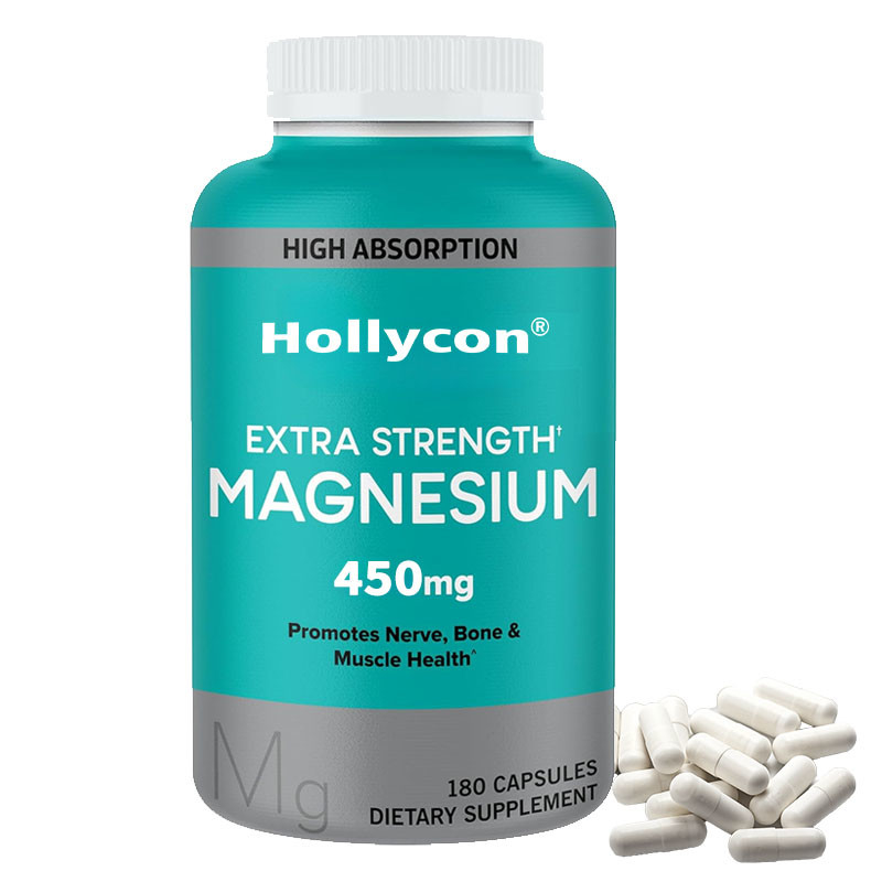 OEM Hoge absorptie Bot-spiergezondheid Magnesium voor volwassenen Magnesiumcapsules