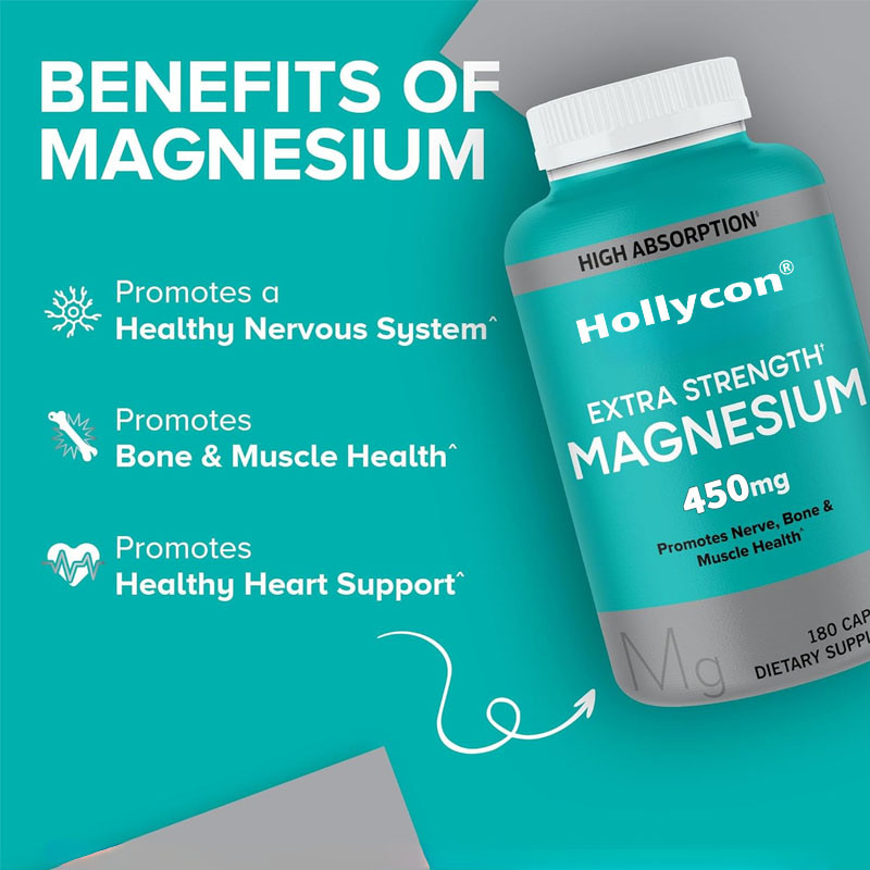 OEM Hoge absorptie Bot-spiergezondheid Magnesium voor volwassenen Magnesiumcapsules