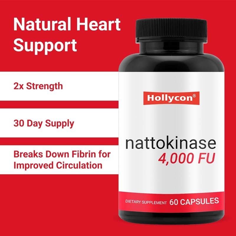OEM Organic 4000 FU per portie Hartgezondheidsondersteuning voor volwassenen Nattokinase capsules