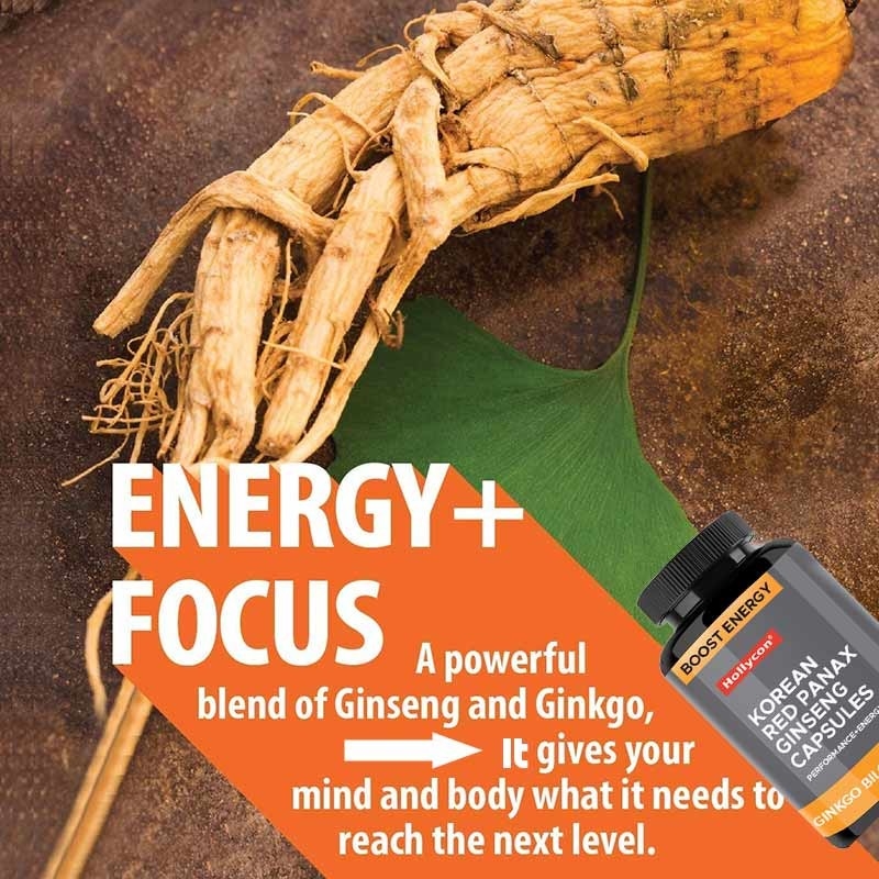 OEM Koreaanse Red Panax Ginseng Capsules Ginkgo Biloba Verhoog energie focus geheugen voor mannen en vrouwen