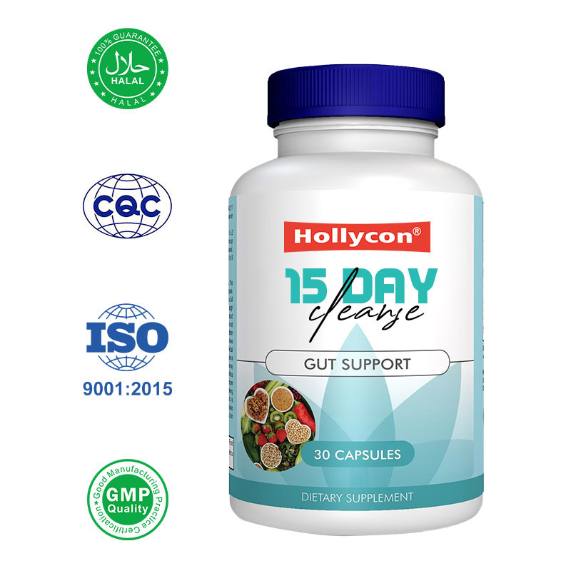 OEM Hollycon 15 Dag Reiniging Capsules Darm en dikke darm Senna Leaf Support Darm Reiniging Detox