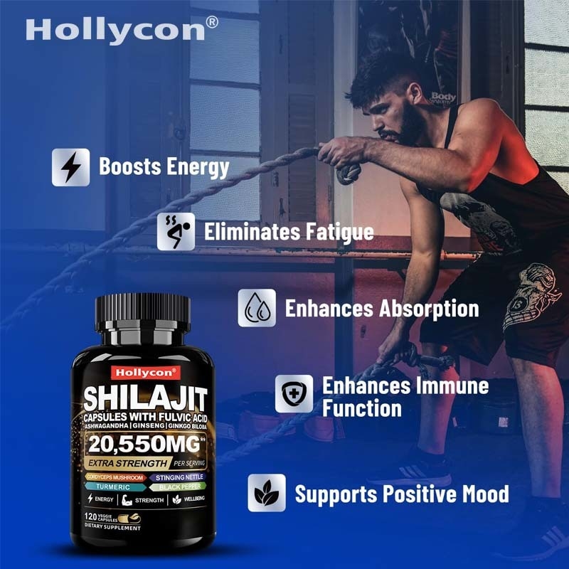 Shilajit capsules 85+ sporenelementen energie en immuunondersteuning voor mannen en vrouwen