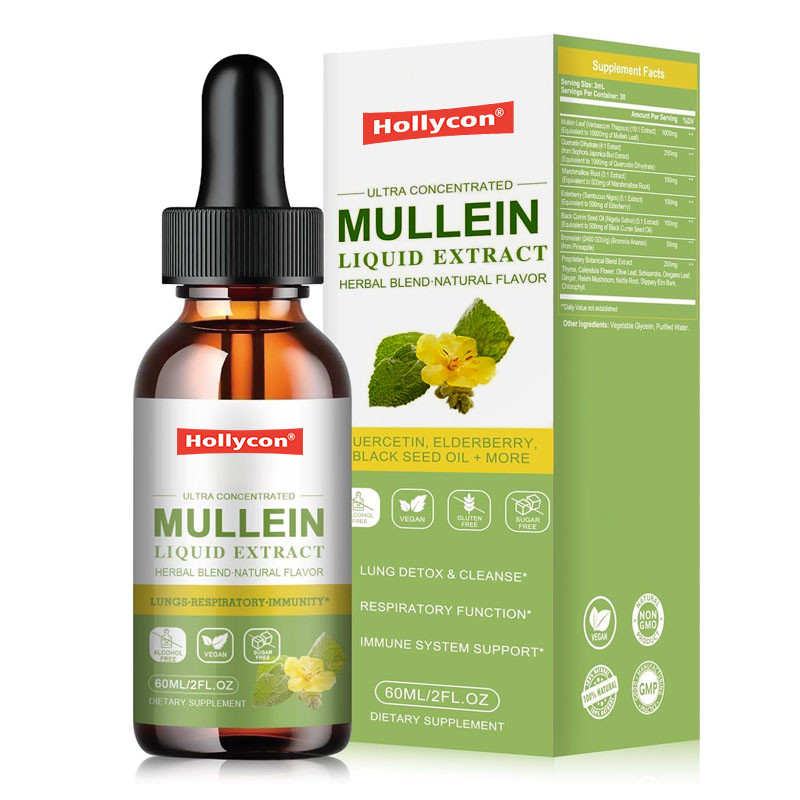 Mulledruppels voor longen ontgifting reiniging Vegan Mulledruppelblaadje extract voor volwassenen